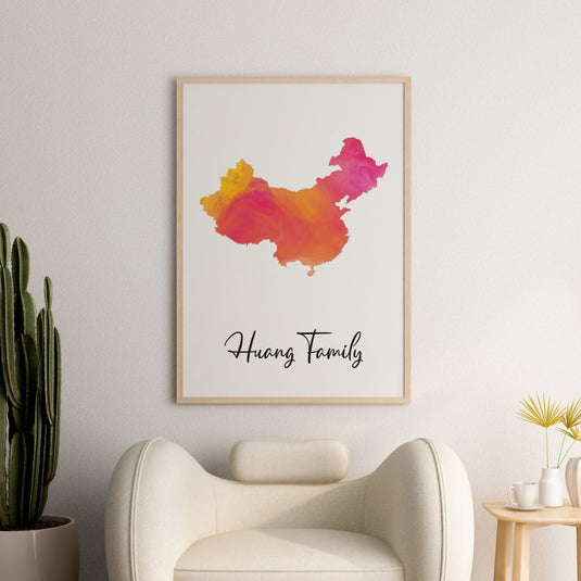 Personalised Single Location Vertical Print