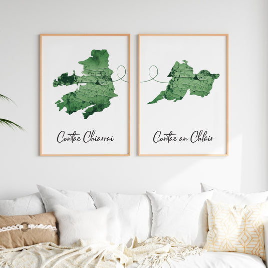 Set of 2 Personalised Location Prints
